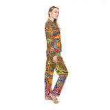 Multidimensional Women's Satin Pajamas (AOP)