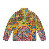 Multidimensional Men's Puffer Jacket (AOP)