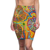 Multidimensional Women's Pencil Skirt