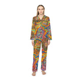 Multidimensional Women's Satin Pajamas (AOP)