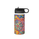 Multidimensional Stainless Steel Water Bottle, Standard Lid