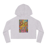 Multidimensional Women’s Cropped Hooded Sweatshirt