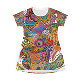 Freedom All Over Print T-Shirt Dress