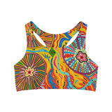 Multidimensional Seamless Sports Bra (AOP)