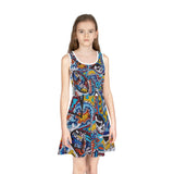 Cascading Grace Girls' Sleeveless Sundress (AOP)