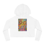 Multidimensional Women’s Cropped Hooded Sweatshirt