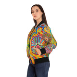 Multidimensional Women's Bomber Jacket (AOP)
