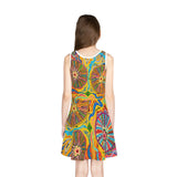 Multidimensional Girls' Sleeveless Sundress (AOP)
