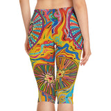 Multidimensional Women's Capri Leggings