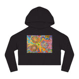 Multidimensional Women’s Cropped Hooded Sweatshirt