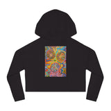 Multidimensional Women’s Cropped Hooded Sweatshirt