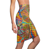 Multidimensional Women's Pencil Skirt