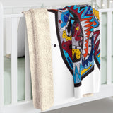 Cascading Grace Sherpa Fleece Blanket