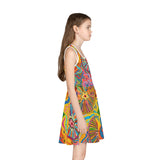 Multidimensional Girls' Sleeveless Sundress (AOP)