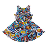 Cascading Grace Girls' Sleeveless Sundress (AOP)