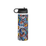 Cascading Grace Stainless Steel Water Bottle, Standard Lid