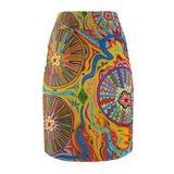 Multidimensional Women's Pencil Skirt