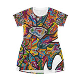 Rainbow Soul All Over Print T-Shirt Dress