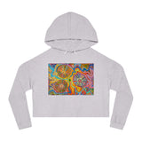 Multidimensional Women’s Cropped Hooded Sweatshirt