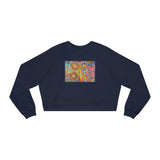 Multidimensional Women's Cropped Fleece Pullover