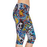 Cascading Grace Women's Capri Leggings