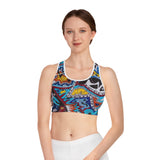 Cascading Grace Sports Bra (AOP)