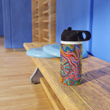 Multidimensional Stainless Steel Water Bottle, Standard Lid