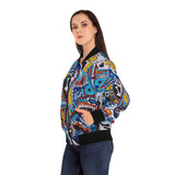 Cascading Grace Women's Bomber Jacket (AOP)