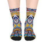 Cascading Grace Mid-length Socks
