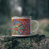 Multidimensional 100% Organic Enamel Camping Mug