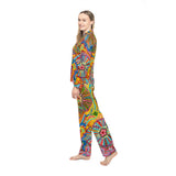 Multidimensional Women's Satin Pajamas (AOP)