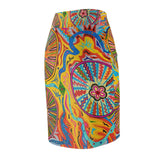 Multidimensional Women's Pencil Skirt