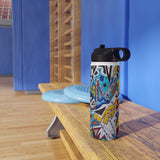 Cascading Grace Stainless Steel Water Bottle, Standard Lid