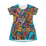 Rainbow Soul All Over Print T-Shirt Dress
