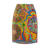 Multidimensional Women's Pencil Skirt