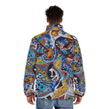 Cascading Grace Men's Puffer Jacket (AOP)