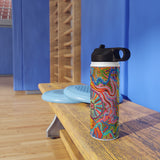 Multidimensional Stainless Steel Water Bottle, Standard Lid