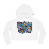 Cascading Grace Women’s Cropped Hooded Sweatshirt