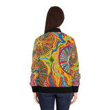 Multidimensional Women's Bomber Jacket (AOP)