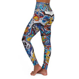 Cascading Grace High Waisted Yoga Leggings