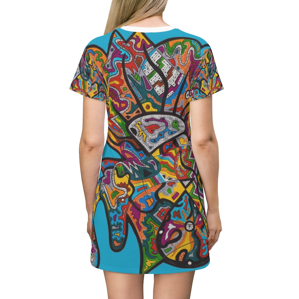 Rainbow Soul All Over Print T-Shirt Dress