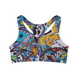 Cascading Grace Seamless Sports Bra (AOP)