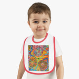 Multidimensional Baby Contrast Trim Jersey Bib