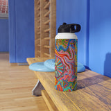 Multidimensional Stainless Steel Water Bottle, Standard Lid