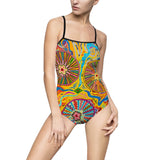 Multidimensional Women's One-piece Swimsuit
