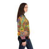 Multidimensional Women's Bomber Jacket (AOP)