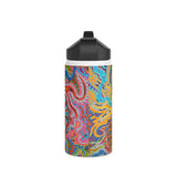 Multidimensional Stainless Steel Water Bottle, Standard Lid