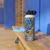 Cascading Grace Stainless Steel Water Bottle, Standard Lid