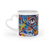 Cascading Grace Heart-Shaped Mug