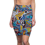 Cascading Grace Women's Pencil Skirt